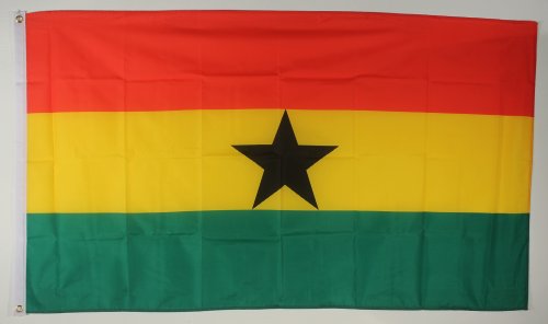 Buddel-Bini Flagge Fahne ca. 90x150 cm : Ghana Ghanaflagge Nationalflagge Nationalfahne von Buddel-Bini