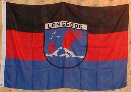 Buddel-Bini Flagge Fahne ca. 90x150 cm : Langeoog Nordsee von Buddel-Bini