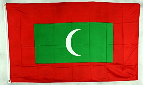 Buddel-Bini Flagge Fahne ca. 90x150 cm : Malediven Nationalflagge Nationalfahne von Buddel-Bini