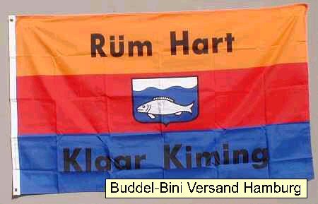 Buddel-Bini Flagge Fahne ca. 90x150 cm : Rüm Hart Nordsee von Buddel-Bini