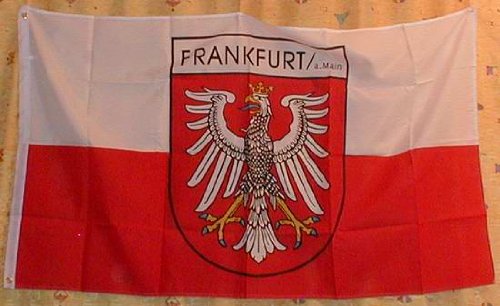 Buddel-Bini Flagge Fahne ca. 90x150 cm : Frankfurt am Main Frankfurter Frankfurtflagge von Buddel-Bini