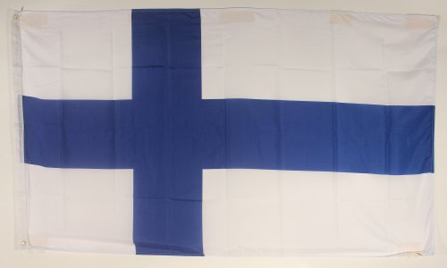 Buddel-Bini Flagge Fahne ca. 90x150 cm : Finnland Finnlandflagge Nationalflagge Nationalfahne von Buddel-Bini