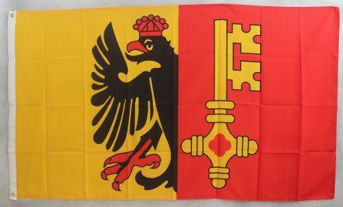 Flagge Fahne ca. 90x150 cm : Genf / Geneva von Buddel-Bini