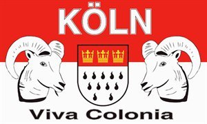 Buddel-Bini Flagge Fahne ca. 90x150 cm : Köln Viva Colonia Karneval Fastnacht Fasching von Buddel-Bini