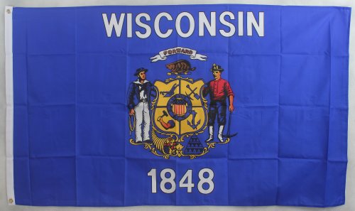 Flagge Fahne ca. 90x150 cm : Wisconsin von Buddel-Bini