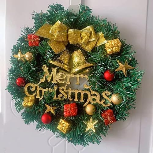 BuerHomie Weihnachtskranz Golden deko für Tür Haustür Tisch von Buer Homie