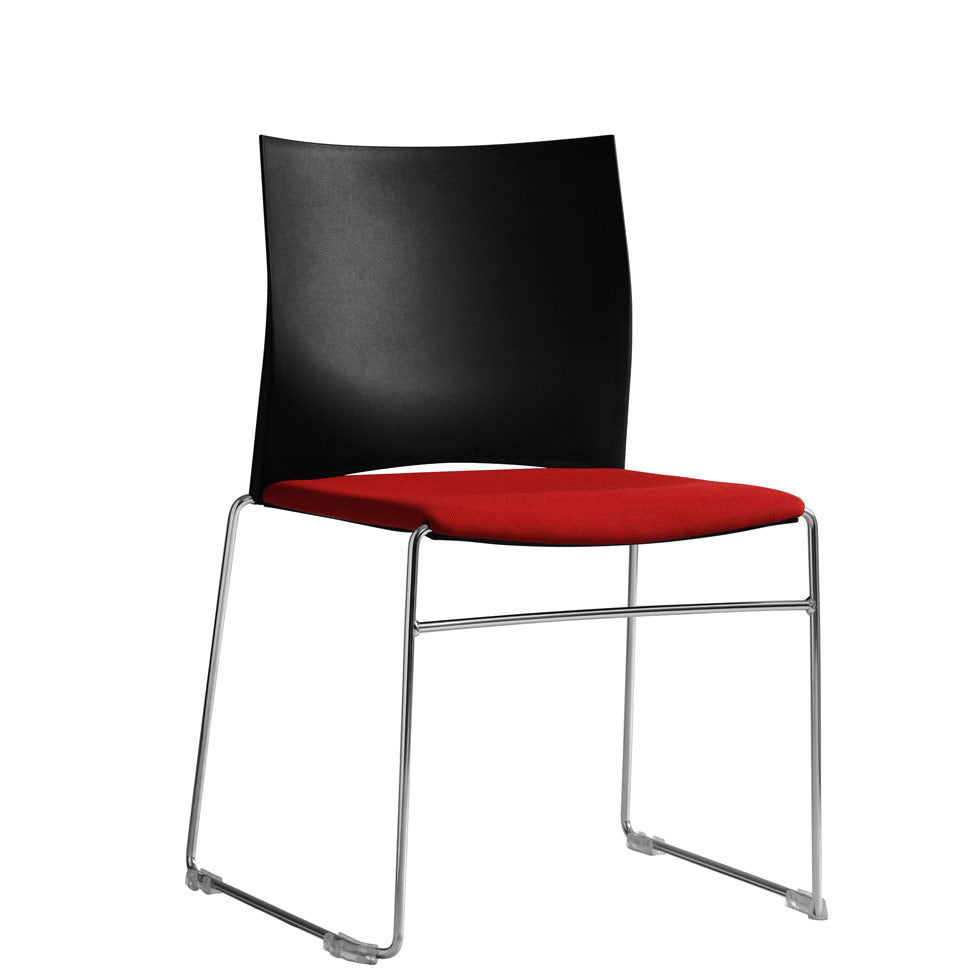 Besucherstuhl PLUS 4 - Kufenstuhl - Stuhl mit Sitzpolster - Reihenverbindbar - Stapelbar - Auf Rechnung kaufen von Büromöbel Plus