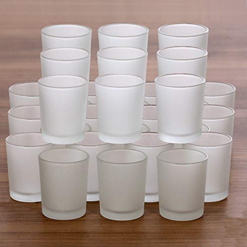 gefrostete Teelichtgläser hoch für 40mm Teelichter Votivglas Windlicht Teelicht, Größe:30er Set von Bütic GmbH