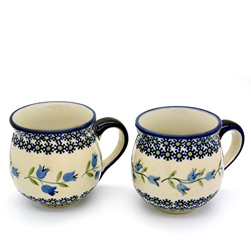 Bunzlauer keramik Original Becher, Kugelform 280 ml, im Set zu 2 Stück (Dekor Agnes) von Bunzlauer keramik