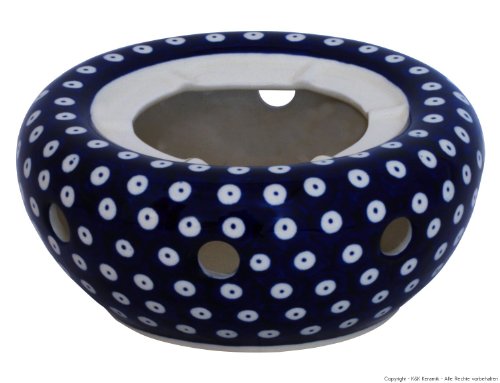 Bunzlauer Keramik Stövchen groß Ø17.0 cm für Teekanne/Kaffeekanne Dekor im 42 von Bunzlauer Keramik