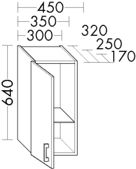 Burgbad Hängeschrank Sys30 PG3 640x450x250 Grau Hochglanz, HM4547LF1509 HM4547LF1509 von Burgbad