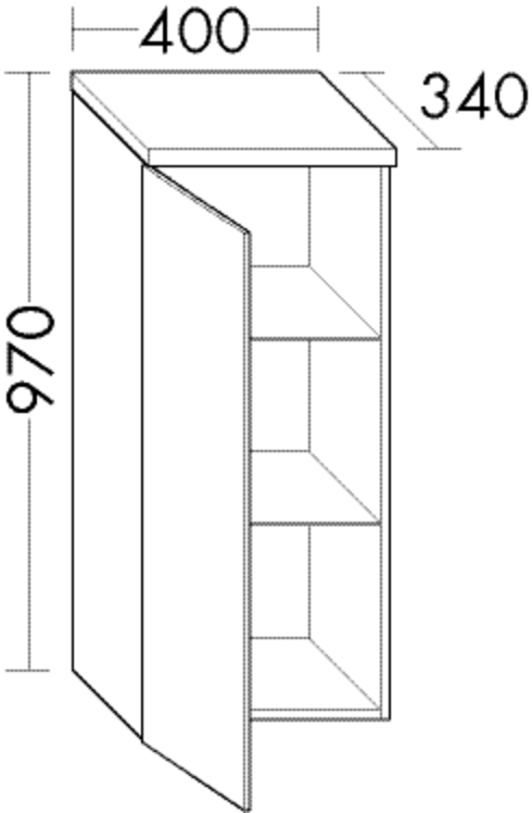 Burgbad Halbhochschrank Sinea 2.0 970x400x340 Frassino Dekor Cappuccino, UHIB04TRF3190 UHIB04TRF3190 von Burgbad