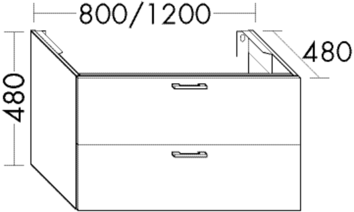 Burgbad Waschtisch-Unterschrank Sys30 PG2 480x1000x480 Weiß Matt, WUYI100464 WUYI100464 von Burgbad