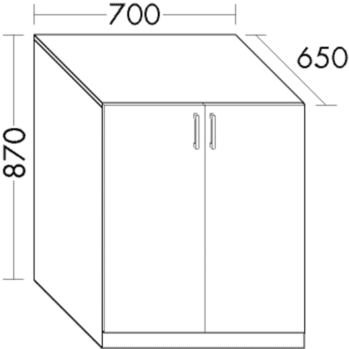 Burgbad Waschtischunterschrank Sys30 PG1 870x700x650 Eiche Dekor Flanelle, WVNP070F2239 WVNP070F2239 von Burgbad