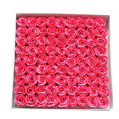 Butterme 81pcs handgemachte Duftbadeseife Rosen-Knospe Blütenblätter Hochzeits -Bevorzugung in Geschenkbox,Groß für Weihnachten Geburtstag von iSpchen