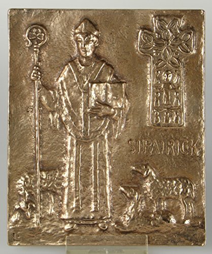 Bronze Relief Heiliger Patrick, 13x10 cm von Butzon & Bercker