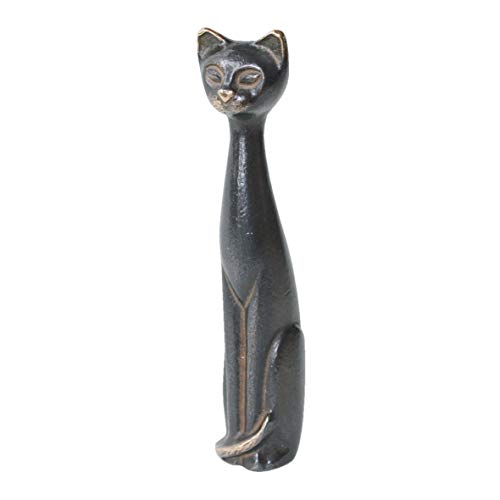 Butzon & Bercker Katze, sitzend 18 cm Bronzeskulptur, patiniert von Butzon & Bercker