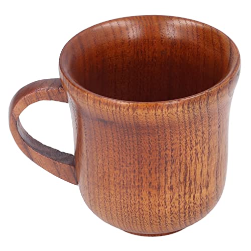 BuyWeek Teetasse, 300 ml Kaffeetasse aus Holz Wärmeisolierung Getränke Kaffee Tee Holzbecher mit Griff für das Büro im Haushalt von BuyWeek