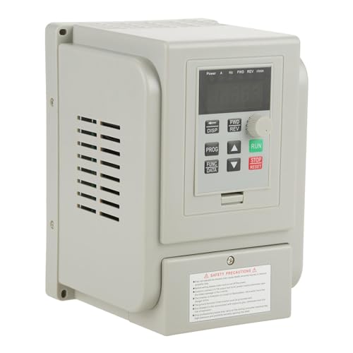 BuyWeek VFD Frequenzumrichter Drehzahlregler 3 Phasen Frequenzumrichter Industrielle Automatisierung Umrichter für Fertigungsmaschinen, Ventilatoren, Wasserpumpen AC 220V, 1.5KW von BuyWeek