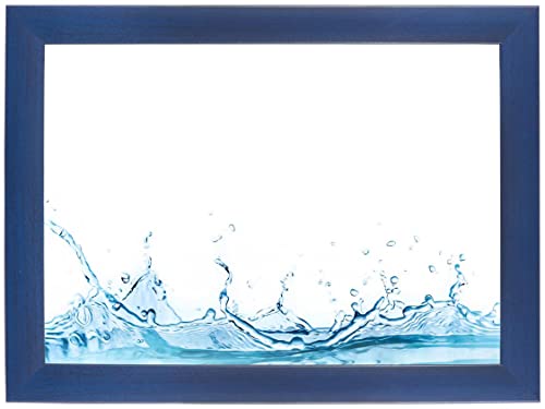 ByMoris Bilderrahmen 17 x 23 cm in Dunkel-Blau gewischt mit bruchsicherem Acrylglas - Alle Größen von ByMoris