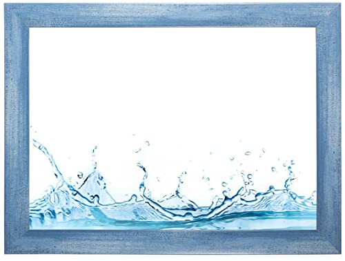 ByMoris Bilderrahmen 20 x 27 cm in Hell-Blau gewischt mit bruchsicherem Acrylglas - Alle Größen von ByMoris