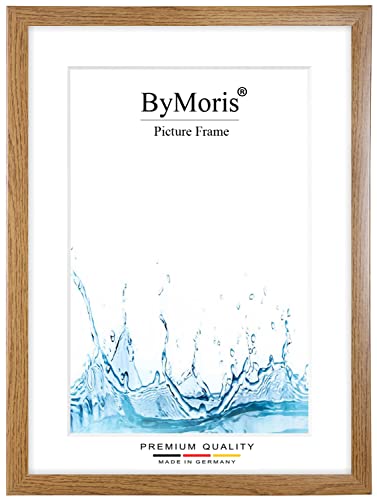 ByMoris Bilderrahmen nach Maß 40 x 120 cm in Eiche Rustikal mit Antireflex-Acrylglas, Poster Puzzle Portrait Foto Holz Rahmen von ByMoris