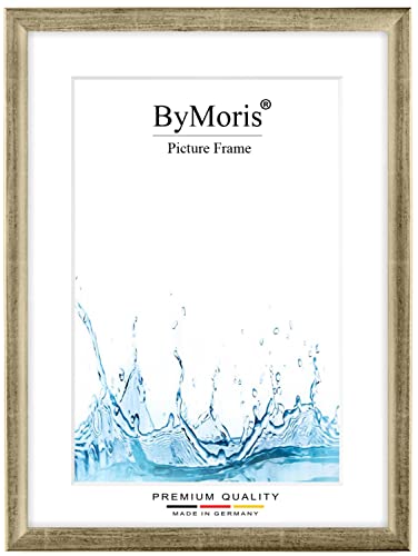 ByMoris Bilderrahmen nach Maß 70 x 80 cm in Silber Leaf mit Antireflex-Acrylglas, Poster Puzzle Portrait Foto Holz Rahmen von ByMoris