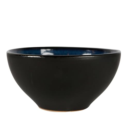 ByON Bowl Guilia S Schüssel aus Steingut hergestellt, in der Farbe: Blau/Schwarz, Maße: 16 x 8,5 cm, 5251903113 von ByON
