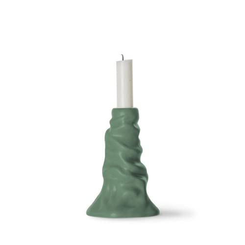 ByON Kerzenhalter Softeis S in der Farbe Grün, aus Porzellan hergestellt, 7,5x7x11,5cm, 5260919312 von ByON