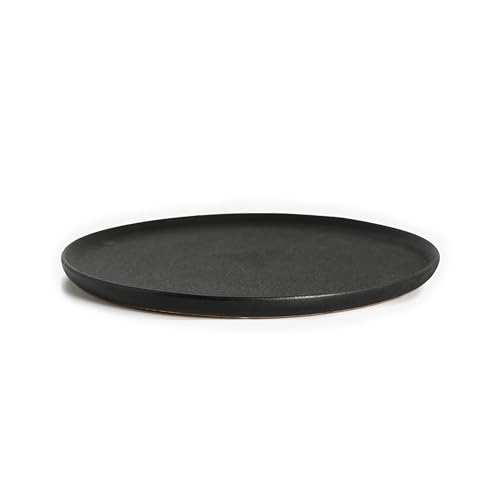 ByON Plate Blackroot Speiseteller aus Porzellan hergestellt, in der Farbe: Schwarz, Maße: 27 x 1,5 cm, 5275000201 von ByON