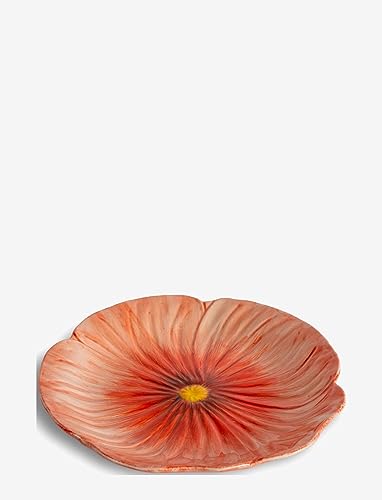 ByOn Poppy Frühstücksteller in Blumenform Rot aus Steingut, Größe: 21cm, 5283908106 von ByOn