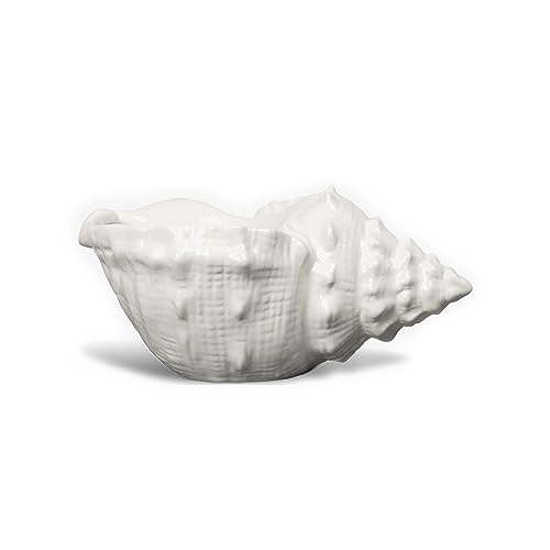 ByOn Schale in Muschelform Bowl Awa Weiß aus Dolomit in der Größe: 24cm, von ByOn