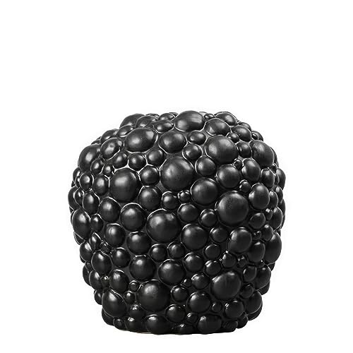 ByOn Vase Celeste aus Steingut in der Farbe Schwarz mit einem Durchmesser von 26cm, 5295301401 von ByOn