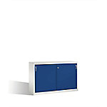 C+P Sideboard mit Schiebetüren Acurado H1000xB1600xT500mm Korpus Lichtgrau Fronten Enzianblau Anzahl Fächer: 4 von C+P