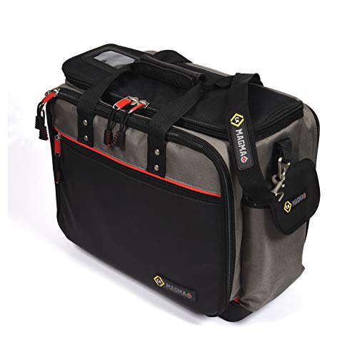 C.K Magma Techniker Tasche Max | 500 x 260 x 380 mm | MA2639 | Schwarz, Grau | Langlebige Polyesterkonstruktion | Wasserdicht & bruchsicher | Breites Mittelfach | Tiefe Taschen | Ausklappbare Fächer von C.K MAGMA