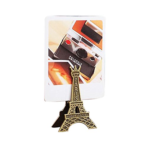 5 Stück Tischkarte Tischkärtchen-Foto Klammern Vintage Form Eiffelturm Paris von C.X.Y.