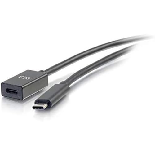 C2G 1ft USB-C/Thunderbolt 3 zu USB-C 3. 1 (Gen 1) USB-C oder Thunderbolt 3 Stecker zu Buchse Verlängerungskabel (10Gbps) von C2G