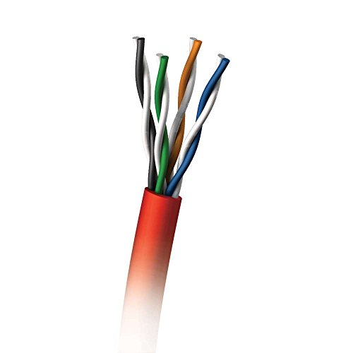 C2G 305M Cat5e Solid 350MHz UTP PVC-Kabel, Gigabit-Ethernet-, Breitband-, Audio/Video- und Sicherheits-Fähigkeiten ROT von C2G