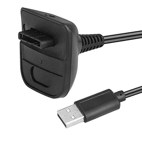 CABLEPELADO Ladekabel für kabellose Fernbedienung, kompatibel mit XBOX 360, USB-Ladegerät, kompatibel mit Xbox 360, 4800 mAh, USB 2.0, 1,80 m Kabel, Schwarz von CABLEPELADO