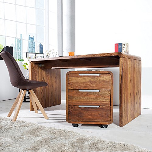 CAGÜ Rollcontainer DAIPUR 3 Schublade Sheesham massiv Holz 60cm x 50cm von CAGÜ