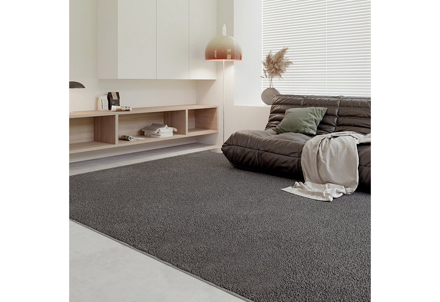 Teppich Waschbarer Kurzflor Teppich Wohnzimmer Schlafzimmer Rutschfest Teppich, CALIYO, Rechteck, Höhe: 15 mm, Flauschig Weich Teppich Moderne Einfarbige Muster von CALIYO