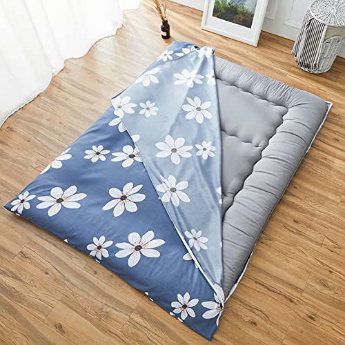 Faltbarer japanischer Futon-Matratzenbezug für Queen-Size-Doppelbett, Tatami-Bodenmatratze, Futon-Bezug, Meditation, Schlafkissen, Staubschutz für Boden, Gästezimmer, Reisen (N 120 x 200 cm) von CAMZ