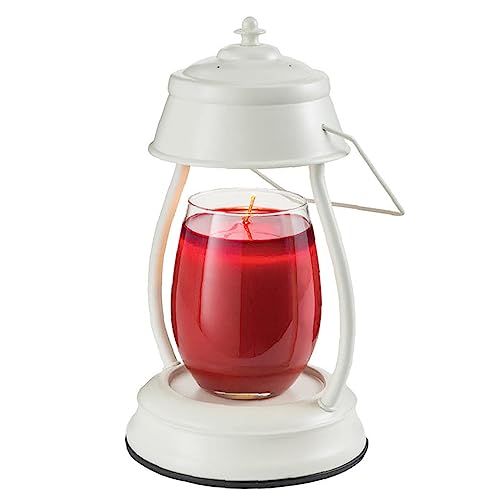 Candle Warmers Hurricane Kerzenwärmer Laterne mit Lampe für Duftkerzen im Glas (Creme weiß) von Candle Warmers Etc
