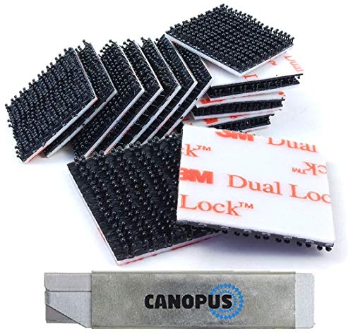 CANOPUS Dual Lock SJ3550 Extra Stark, Klettband Klebepad 16 Stück (25,4mmx25,4mm) Selbstklebender flexibler Druckverschluss von CANOPUS