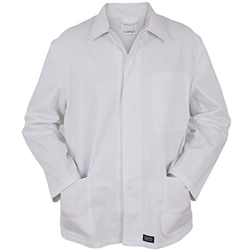 Carson Classic Workwear Arbeitsjacke aus reiner Baumwolle, 1 Stück, 50, weiß, KTH709J.W von CARSON