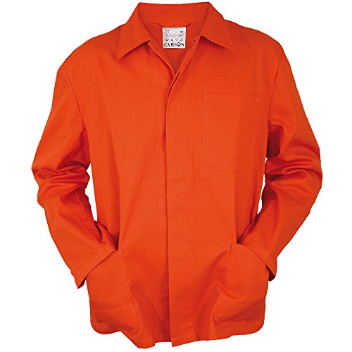 Carson Classic Workwear Arbeitsjacke aus reiner Baumwolle, 1 Stück, 52, orange, KTH709J.OR von CARSON