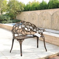 Gartenbank Monfalcone Gusseisen im Antik-Design Bronze [ Casa.pro Bronze von CASA.PRO