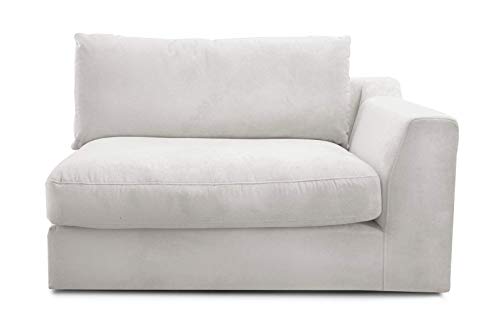 CAVADORE Sofa-Modul "Fiona"mit Armteil rechts / individuell kombinierbar als Ecksofa, Big Sofa oder Wohnlandschaft / 138 x 90 x 112 / Webstoff beige von CAVADORE