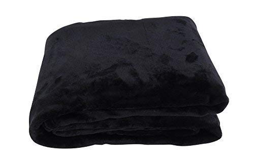 CB Home & Style Microfaser Flanell Kuscheldecke Wohndecke 3 Größen erhältlich (130 x 170 cm, Schwarz) von CB Home & Style