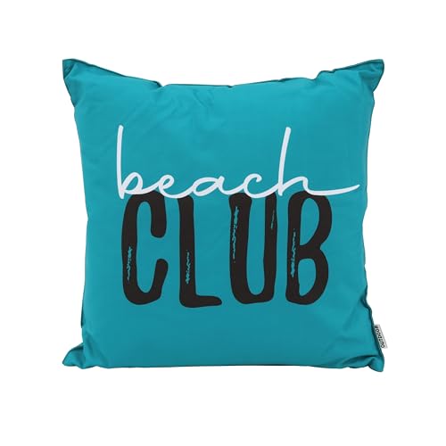 CB Home & Style Outdoor Garten Kissen Wasserabweisend 45x45cm mit Füllung - Sommer (Beach Club - Petrol) von CB Home & Style